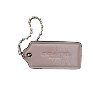 Coach Pink Leather Keychain Accessory